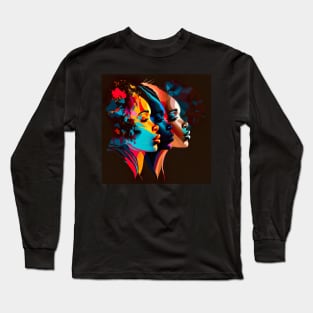 Abstract Womens, generative AI Long Sleeve T-Shirt